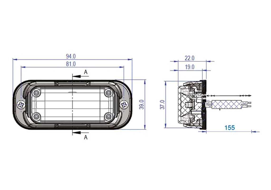 Red directional light certified & ultra robust